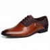 US Size 6.5-10.5 Men Business Shoes Leather Comfortable Pointed Toe Casual Soft Leather Shoes