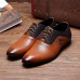 US Size 6.5-10.5 Men Business Shoes Leather Comfortable Pointed Toe Casual Soft Leather Shoes