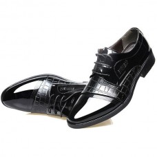 Men Lace Up Artificial Leather Formal Shoes Soft Sole Business Shoes