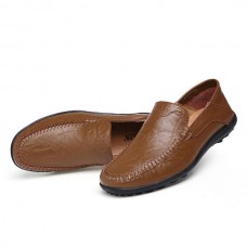 Big Size Slip On Leather Formal Shoes Soft Sole Business Shoes