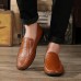 US Size 6.5-11.5 Men Leather Flat Casual Soft Outdoor Breathable Flats Loafers Shoes