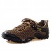 Men Sport Mesh Flat Round Toe Lace Up Breathable Mountaining Casual Shoes