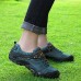 Men Sport Mesh Flat Round Toe Lace Up Breathable Mountaining Casual Shoes