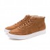 New Men Sneakers PU High Top Lace Up Casual Outdoor Daily Shoes