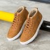 New Men Sneakers PU High Top Lace Up Casual Outdoor Daily Shoes