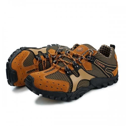 Men Hiking Shoes Suede Mesh Outdoor Sport Running Athletic Sneakers