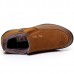 Slip On Soft Sole Wool Lining Round Toe Flats Warm Shoes For Men