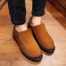 Slip On Soft Sole Wool Lining Round Toe Flats Warm Shoes For Men