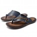 Summer Men Leather Sandals Flip Flops Soft Sole Slippers Beach Shoes