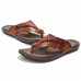 Summer Men Leather Sandals Flip Flops Soft Sole Slippers Beach Shoes