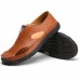 Men Hollow Out Casual Leather Soft Sole Sandals