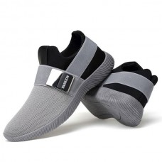 Men Casual Fabric Elastic Slip On Athletic Sneaker Sport Shoes