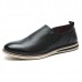 Men Genuine Leather Casual Slip On Business Oxfords Shoes