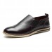 Men Genuine Leather Casual Slip On Business Oxfords Shoes