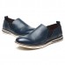 Men Genuine Leather Casual Slip On Business Oxfords Shoes