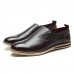 Men Genuine Leather Casual Slip On Business Oxfords Shoes