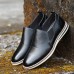 Men Genuine Leather Casual Slip On Business Oxfords Shoes