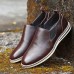 Men Genuine Leather Casual Slip On Business Oxfords Shoes