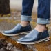 Men Genuine Leather Casual Slip On Business Oxfords Shoes