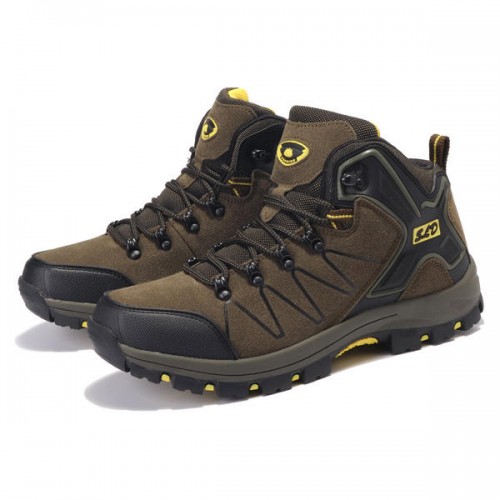 Men Warm Lining Boots Outdoor Hiking High Top Athletic Shoes