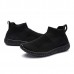 Men Comfortable  Knitted Fabric High Top Slip On Sneakers