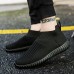 Men Comfortable  Knitted Fabric High Top Slip On Sneakers