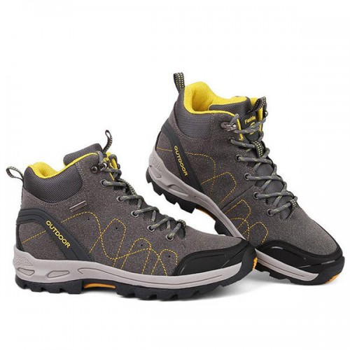 Soft Lining Outdoor Hiking Mountaineering Comfy High Top Atheltic Shoes for Men