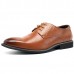 Men Comfortable Genuine Leather Brogue Style Business Formal Shoes