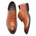 Men Comfortable Genuine Leather Brogue Style Business Formal Shoes