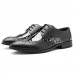 Large Size Men Brogue Style Pattern Leather Pointed Toe Business Formal Shoes