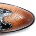 Large Size Men Brogue Style Pattern Leather Pointed Toe Business Formal Shoes