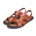 Men Casual Breathable Two Way Wear Microfiber Leather Sandals Summer Shoes