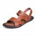 Men Casual Breathable Two Way Wear Microfiber Leather Sandals Summer Shoes