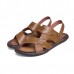 Men Casual Breathable Two Way Wear Microfiber Leather Sandals Summer Shoes