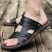 Men Casual Breathable Two Way Wear Microfiber Leather Sandals Summer Shoes