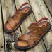 Men Casual Breathable Two Way Wear Microfiber Leather Sandals Summer Shoes