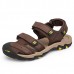 Large Size Men Comfy Genuine Leather Breathable Hook Loop Sandals Shoes