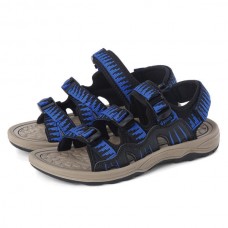 Men Breathable Knitted Comfy Outdoor Hook Loop Sandals