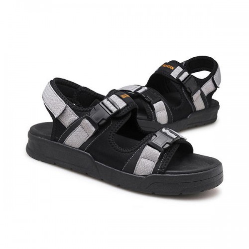 Men Casual Breathable Two Straps Hook Loop Sandals Open Toe Shoes