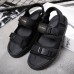 Men Casual Breathable Two Straps Hook Loop Sandals Open Toe Shoes