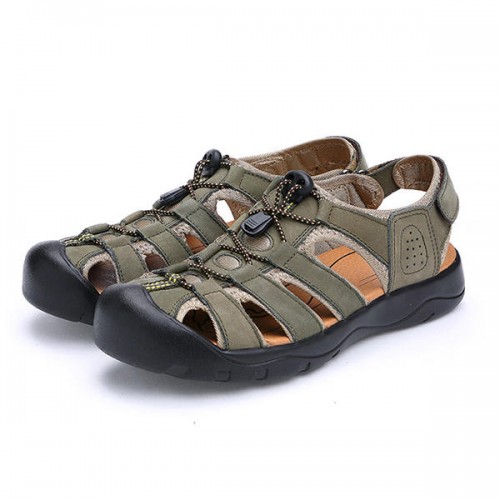 Men Comfy Anti Collision Toe Hook Loop Sandals Outdoor Shoes