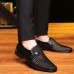 Men Breathable Hollow Outs Slip On Leather Business Formal Shoes