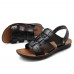 Summer Beach Sandals Slippers Men Comfy Sole Genuine Leather Sandals