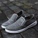 Men Low Top Canvas Breathable Flat Slip On Casual Loafers Shoes