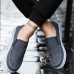 Men Low Top Canvas Breathable Flat Slip On Casual Loafers Shoes