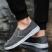 Men Low Top Canvas Breathable Flat Slip On Casual Loafers Shoes