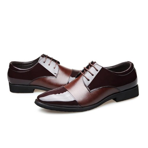 Men Soft Leather Pointed Toe Business Oxford Formal Shoes