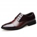 Men Soft Leather Pointed Toe Business Oxford Formal Shoes