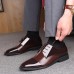 Men Soft Leather Pointed Toe Business Oxford Formal Shoes