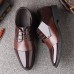 Men Soft Leather Pointed Toe Business Oxford Formal Shoes